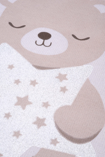Pijama moletinho urso e estrelas infantil